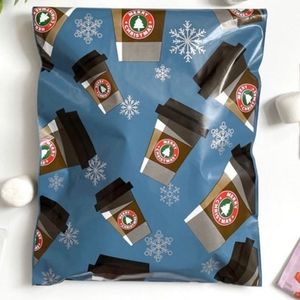 50 10x13 peppermint mocha designer poly mailer